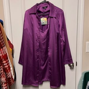 Cami dress duo with button up shirt